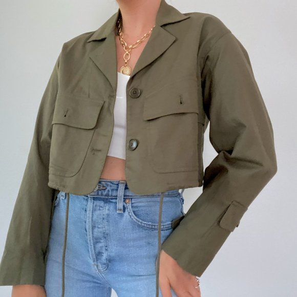 Ralph Lauren Jackets & Blazers - Ralph Lauren Army Green Cropped Utility Jacket
